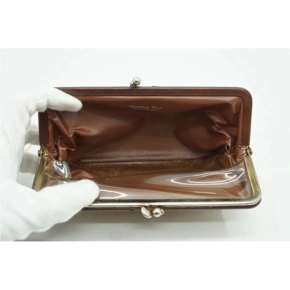Dior Beige and Brown Monogram Coin Purse